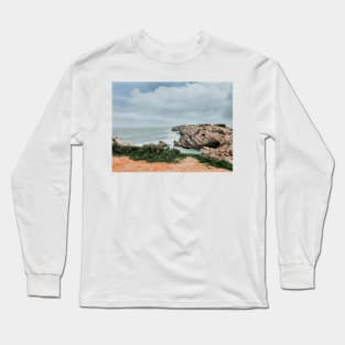 Peniche rocky coastline in Portugal Long Sleeve T-Shirt